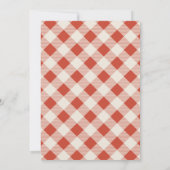 Retro BBQ-feestuitnodiging op Gingham Kaart (Achterkant)
