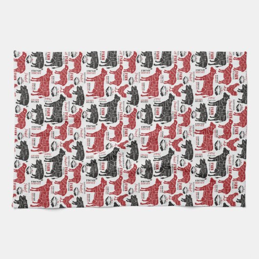 Retro BBQ Slager Boerderij Fresh Pattern Theedoek (Horizontaal)