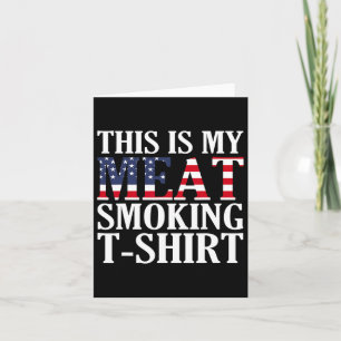 Retro BBQ Smoker US Flag Dit is mijn vlees S Kaart