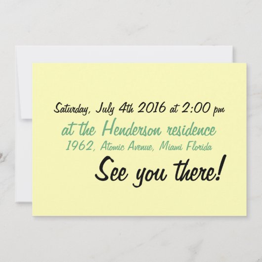 Retro BBQ-uitnodigingen - 50 Barbecue-uitnodiginge Kaart (Achterkant)