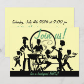 Retro BBQ-uitnodigingen - 50 Barbecue-uitnodiginge Kaart (Voorkant / Achterkant)