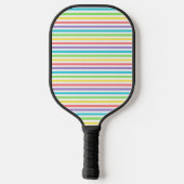 Retro Be Happy Face Pickleball Rainbow Pickleball Paddle (Achterkant)