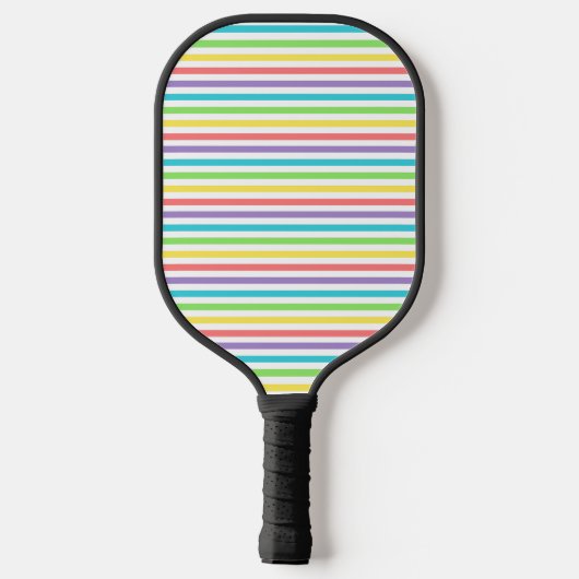 Retro Be Happy Face Pickleball Rainbow Pickleball Paddle (Achterkant)