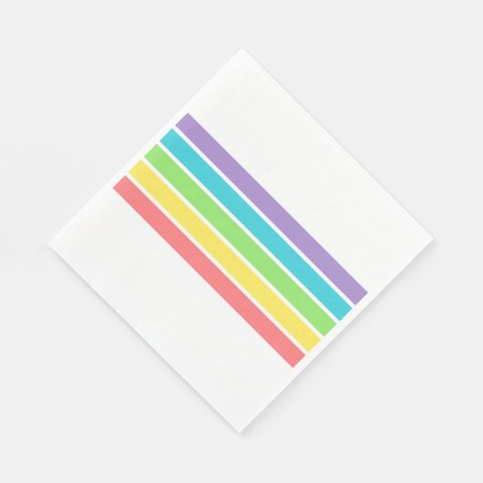 Retro Be Happy Face Pickleball Rainbow Verjaardag Servet (Hoek)