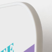 Retro Be Happy Pickleball Rainbow Verjaardag Pickleball Paddle (Links Detail)