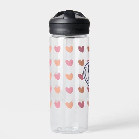 Retro Be Kind Heart Patroon Waterfles (Voorkant)