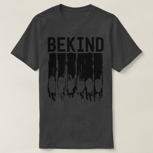 Retro Be Kind Sign Language Shirt for Men Deaf Awa (Design voorkant)