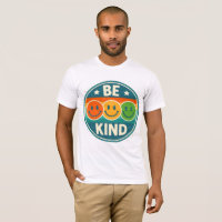 Retro Be Kind Smiley Gezicht T-shirt