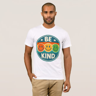 Retro Be Kind Smiley Gezicht T-shirt
