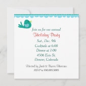 Retro be Merry Typography Holiday Party Kaart (Achterkant)