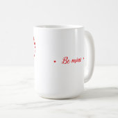 Retro Be Mine Script & Sketch Hart Foto Koffiemok (Voorkant rechts)