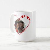Retro Be Mine Script & Sketch Hart Foto Koffiemok (Voorkant links)