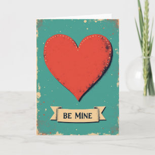 Retro Be Mine Valentijnskaart Kaart