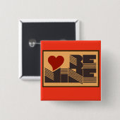 Retro Be Mine Vierkante Button 5,1 Cm (Voorkant /achterkant)