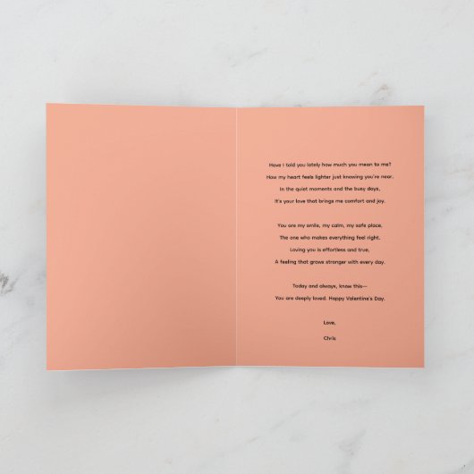 Retro Be My Valentine Custom Kaart (Binnen)