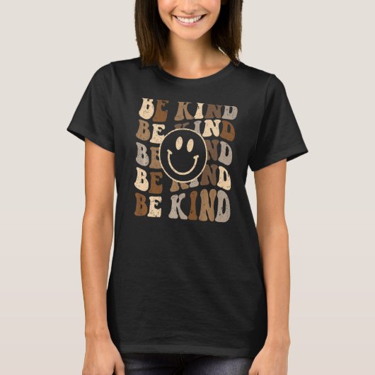 Retro be Sind Face Spread Kindness Anti Bu T-shirt (Voorkant)