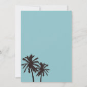 Retro Beach 50th Jubileum Party-uitnodigingen Kaart (Achterkant)