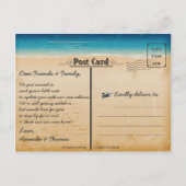  Retro Beach Adreswijziging Foto Aankondigingskaart (Achterkant)