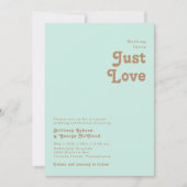 Retro Beach | Aqua Niets Fancy huwelijk Kaart (Voorkant)