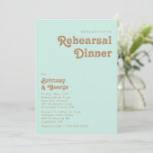 Retro Beach | Aqua-repetitie Inbeluitnodiging Kaart (Staand voorkant)