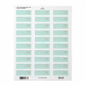 Retro Beach | Aqua Return Address Label (Full Sheet)