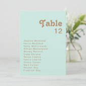 Retro Beach | Aqua Tabelnummer (Staand voorkant)