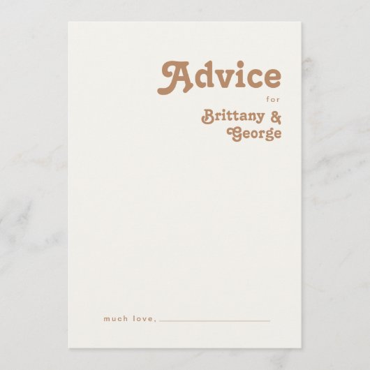 Retro Beach | Aqua Weddenschap Advieskaart (Voorkant)