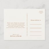 Retro Beach | Aqua Wedding Hartelijk dank Briefkaa Briefkaart (Achterkant)