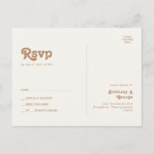 Retro Beach | Aqua Wedding RSVP-Briefkaart Briefkaart (Achterkant)