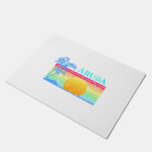 Retro Beach Aruba Sunset Deurmat (Schuin)