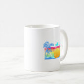 Retro Beach Aruba Sunset Koffiemok (Voorkant rechts)