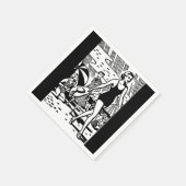 Retro Beach Babe Paper Napkin Servet (Hoek)
