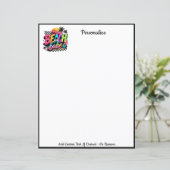 Retro Beach Babe Zomer Persoonlijk Schrijfpapier (Staand voorkant)