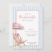 Retro Beach Bachelorette weekend Reisschema Kaart (Voorkant)