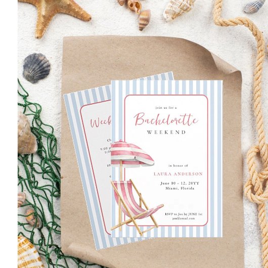 Retro Beach Bachelorette weekend Reisschema Kaart