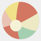 Retro Beach Ball Sticker (Voorkant)