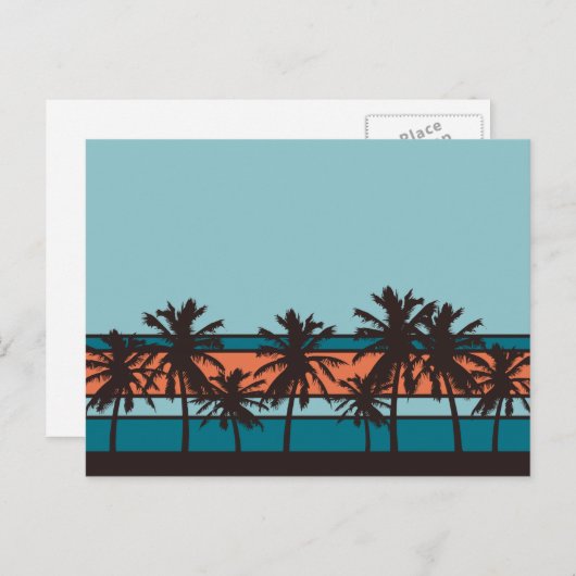 Retro Beach Briefkaart (Voorkant / Achterkant)