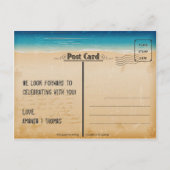  Retro Beach Briefkaart Foto Sla de datum op (Achterkant)
