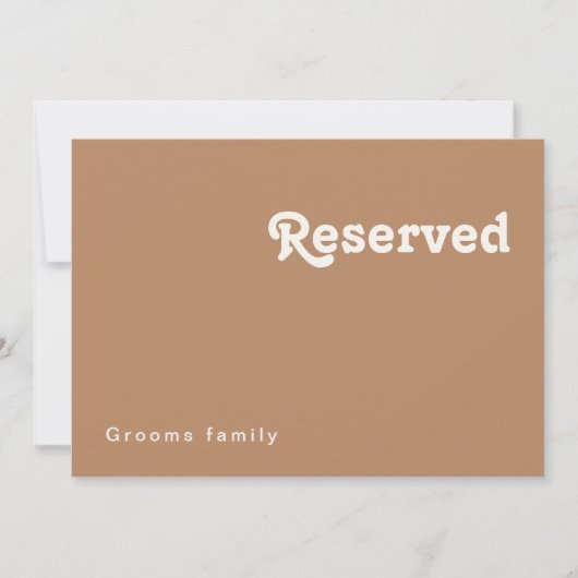 Retro Beach | Bruin achtergebleven teken (Voorkant)