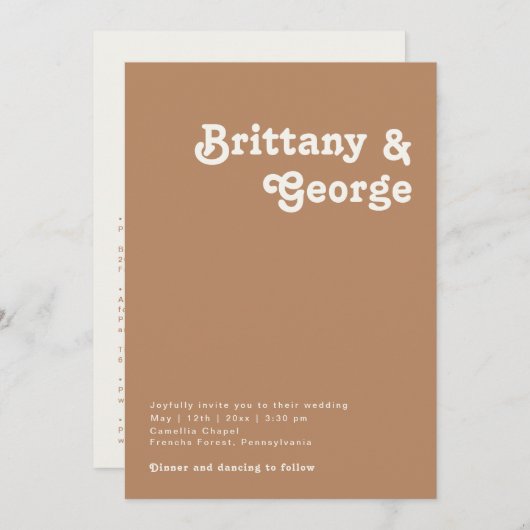 Retro Beach | Bruin in één weddenschap Kaart (Voorkant / Achterkant)