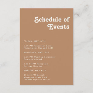 Retro Beach   Bruin overzicht van evenementen Informatiekaartje