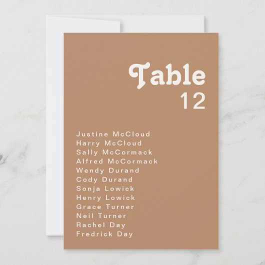 Retro Beach | Bruin tabelnummer (Achterkant)