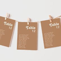 Retro Beach | Bruin tabelnummer