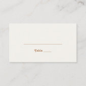 Retro Beach | Bruine platte bruiloft Plaatskaartje (Voorkant)