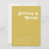 Retro Beach | Casual goudfotoMonogram Kaart (Voorkant)