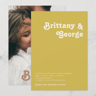 Retro Beach   Casual goudfotoMonogram Kaart