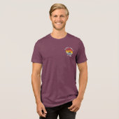 Retro Beach Cruise Familie Reünie Matching Custom Tri-Blend Shirt (Voorkant volledig)