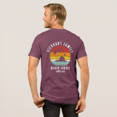 Retro Beach Cruise Familie Reünie Matching Custom Tri-Blend Shirt (Voorkant)