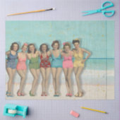  Retro Beach Dames Hebben Plezier In Zwempakken Tissuepapier (Craft)
