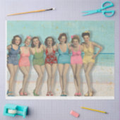  Retro Beach Dames Hebben Plezier In Zwempakken Tissuepapier (Craft)